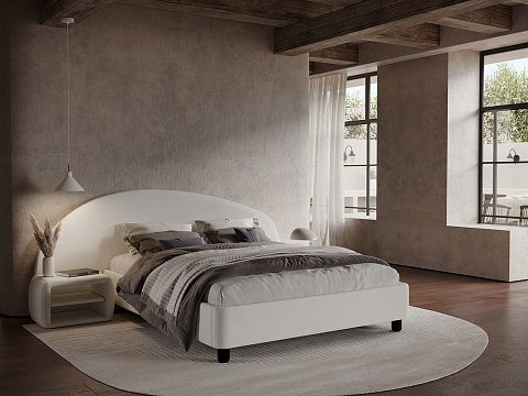 Деревянная кровать Sten Bro Left - Мягкая кровать с округлым изголовьем на левую сторону