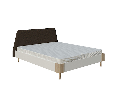 Кровать с мягким изголовьем Lagom Hill Chips - Оригинальная кровать без встроенного основания из ЛДСП с мягкими элементами.